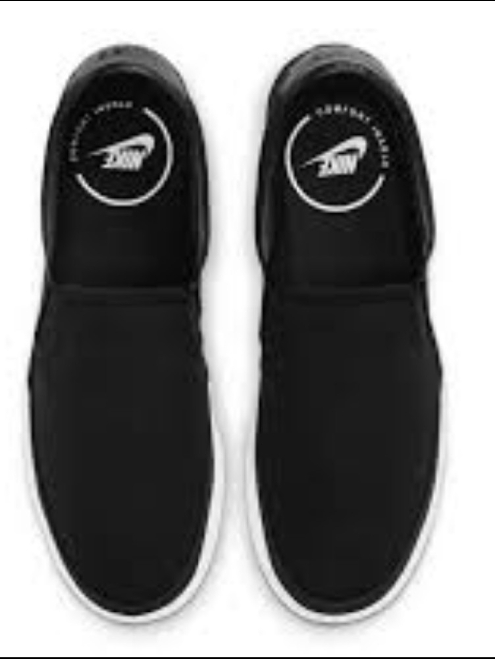 Nike Womens's Slip-On Sneakers in Black - 7